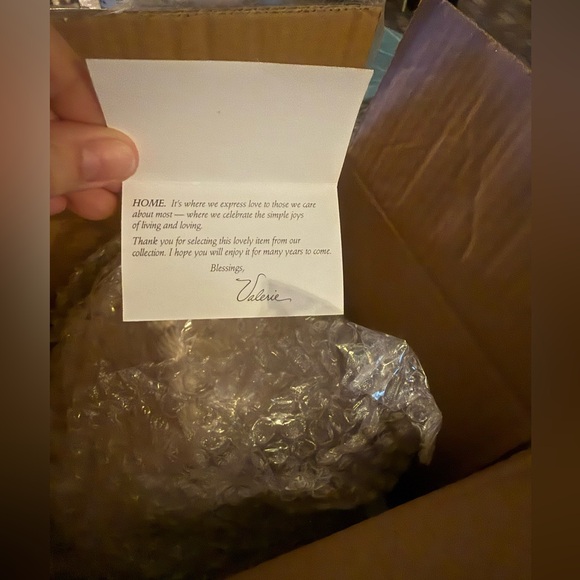 8.5” Peace Blue and White Valerie Parr Gingerbread House - Picture 12 of 12